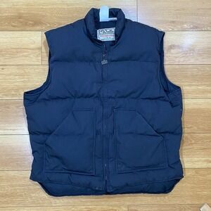 Vintage Walls Blizzard-Pruf Insulated Vest Large Black USA Made Workwear